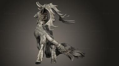 Figurines heroes, monsters and demons (Fey Woods Deer King Walking, STKM_13001) 3D models for cnc