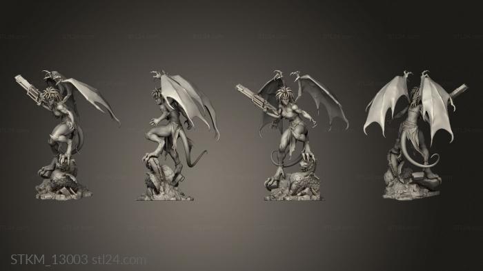 Статуэтки герои, монстры и демоны (ДЕМОНА, STKM_13003) 3D модель для ЧПУ станка