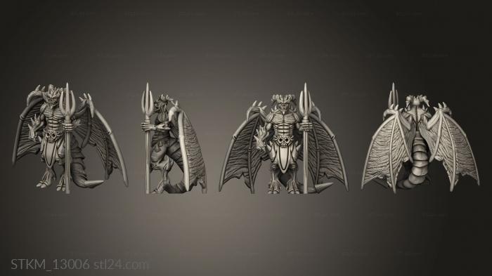 Figurines heroes, monsters and demons (Demon Flame Skulls, STKM_13006) 3D models for cnc