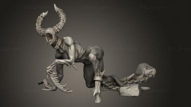 Figurines heroes, monsters and demons (Demon Hunter Demoness, STKM_13007) 3D models for cnc