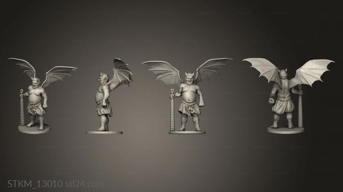 Figurines heroes, monsters and demons (Demon Prince Stand In Wings, STKM_13010) 3D models for cnc