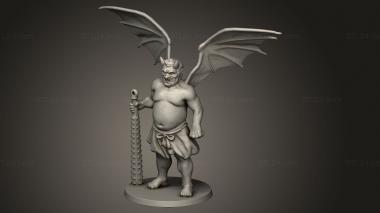 Figurines heroes, monsters and demons (Demon Prince Stand In Wings, STKM_13010) 3D models for cnc