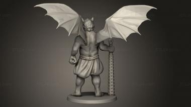 Figurines heroes, monsters and demons (Demon Prince Stand In Wings, STKM_13010) 3D models for cnc