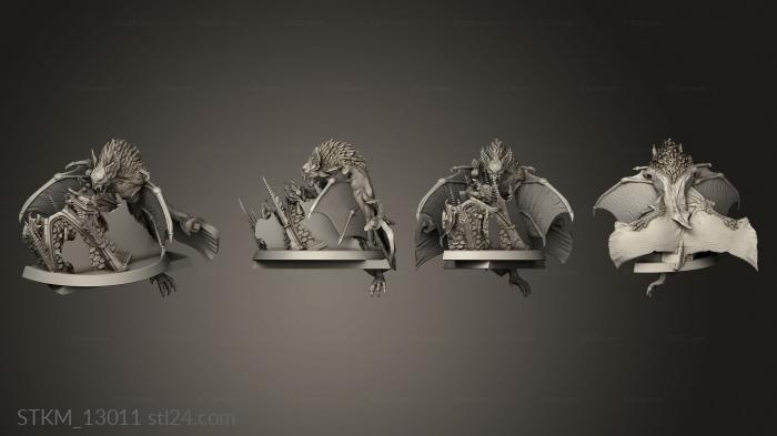 Figurines heroes, monsters and demons (Dire Bat, STKM_13011) 3D models for cnc