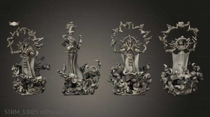 Figurines heroes, monsters and demons (Demonologist Fan, STKM_13025) 3D models for cnc