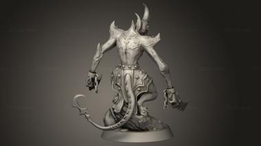 Figurines heroes, monsters and demons (Demon DK Crouched, STKM_13026) 3D models for cnc