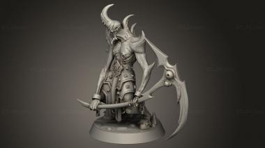 Figurines heroes, monsters and demons (Demon Scythe, STKM_13027) 3D models for cnc