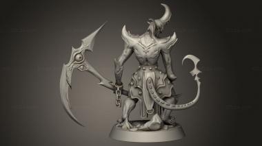 Figurines heroes, monsters and demons (Demon Scythe, STKM_13027) 3D models for cnc