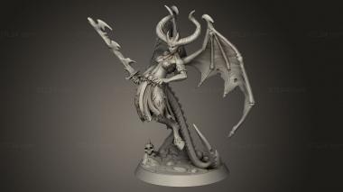 Figurines heroes, monsters and demons (Demon Wings Flying, STKM_13028) 3D models for cnc