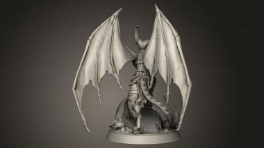 Figurines heroes, monsters and demons (Demon Wings Stabbing, STKM_13029) 3D models for cnc