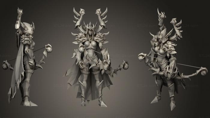 Статуэтки герои, монстры и демоны (Сильвана Ветрокрылая World Of Warcraft, STKM_1303) 3D модель для ЧПУ станка