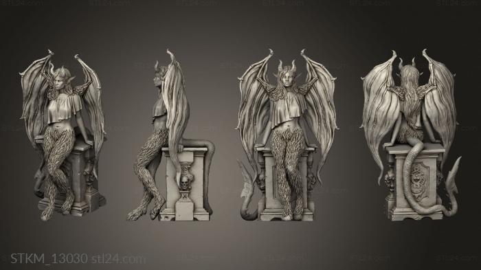 Статуэтки герои, монстры и демоны (Демоны Открывают Дверь Суккубу, STKM_13030) 3D модель для ЧПУ станка