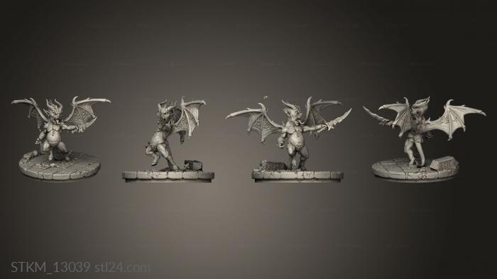 Статуэтки герои, монстры и демоны (Злокачественный, STKM_13039) 3D модель для ЧПУ станка