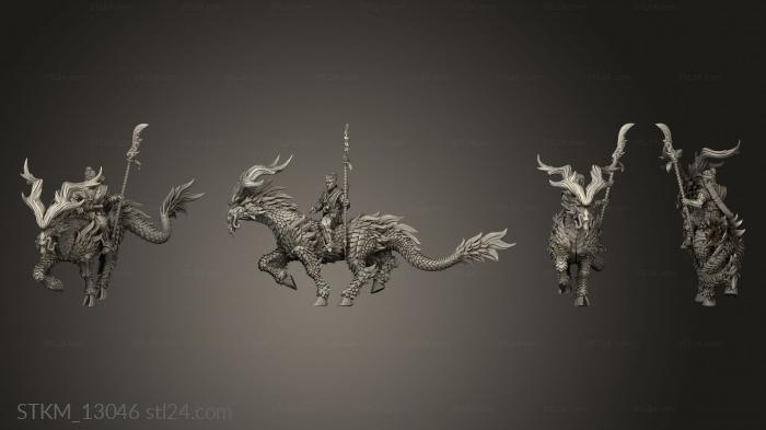 Figurines heroes, monsters and demons (Dragon Empire Kirin Riders, STKM_13046) 3D models for cnc