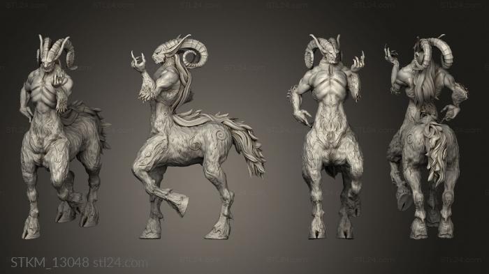 Figurines heroes, monsters and demons (Fey Woods Centauroid Satyr, STKM_13048) 3D models for cnc