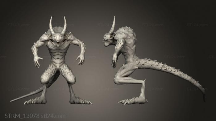 Статуэтки герои, монстры и демоны (Смертные Грехи Квазиты, STKM_13078) 3D модель для ЧПУ станка