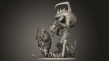 Figurines heroes, monsters and demons (diorama violator, STKM_13079) 3D models for cnc