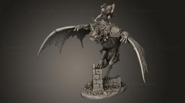 Figurines heroes, monsters and demons (Dire Bat Rider, STKM_13082) 3D models for cnc