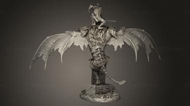 Figurines heroes, monsters and demons (Dire Bat Rider, STKM_13082) 3D models for cnc