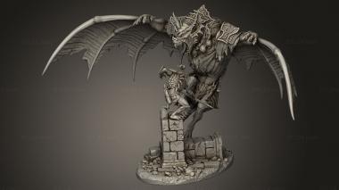 Figurines heroes, monsters and demons (Dire Bat Riders, STKM_13084) 3D models for cnc