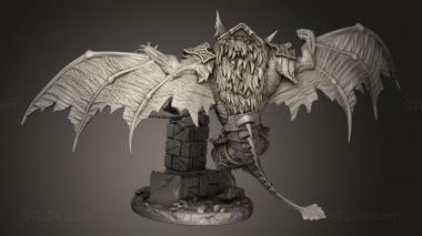 Figurines heroes, monsters and demons (Dire Bat Riders, STKM_13084) 3D models for cnc