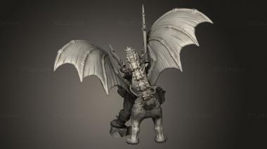 Figurines heroes, monsters and demons (dire elf manticore lord, STKM_13085) 3D models for cnc