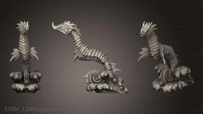 Figurines heroes, monsters and demons (End Depth seahorse, STKM_13086) 3D models for cnc