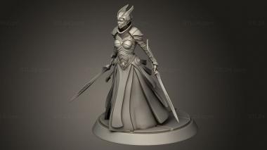 Figurines heroes, monsters and demons (Female Knight, STKM_13090) 3D models for cnc