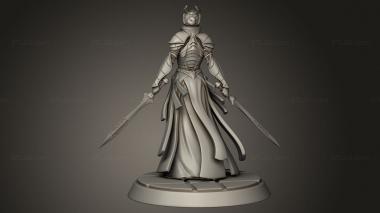 Figurines heroes, monsters and demons (Female Knight, STKM_13090) 3D models for cnc