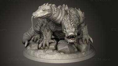 Figurines heroes, monsters and demons (Dire Komodo Basilisk, STKM_13091) 3D models for cnc