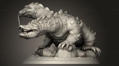 Figurines heroes, monsters and demons (Dire Komodo Basilisk, STKM_13091) 3D models for cnc