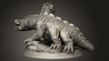 Figurines heroes, monsters and demons (Dire Komodo Basilisk, STKM_13091) 3D models for cnc