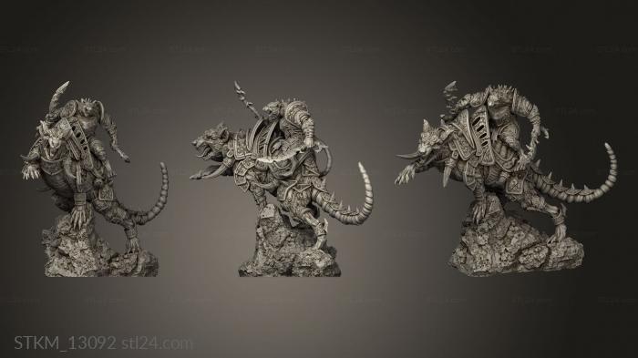 Figurines heroes, monsters and demons (Dire Rat Riders, STKM_13092) 3D models for cnc