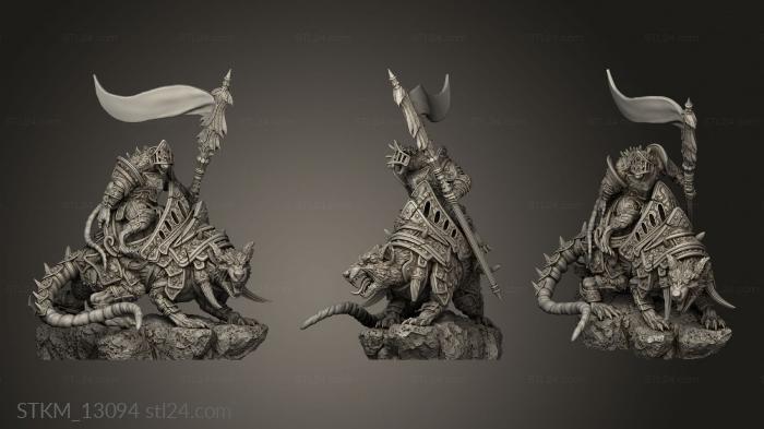 Figurines heroes, monsters and demons (Dire Rat Riders, STKM_13094) 3D models for cnc