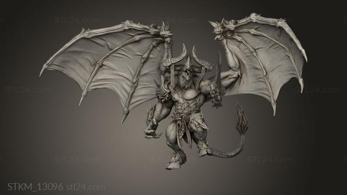 Figurines heroes, monsters and demons (disciple war disciple of war helm wings, STKM_13096) 3D models for cnc