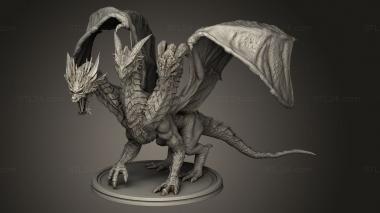 Figurines heroes, monsters and demons (Dragon, STKM_13105) 3D models for cnc