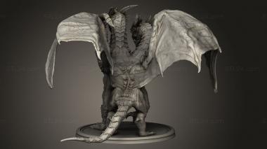 Figurines heroes, monsters and demons (Dragon, STKM_13105) 3D models for cnc