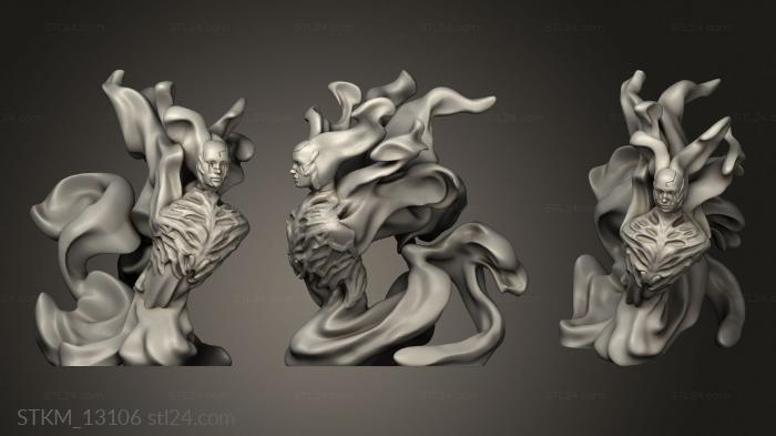 Статуэтки герои, монстры и демоны (Культовый Огурец Царство теней Торс, STKM_13106) 3D модель для ЧПУ станка