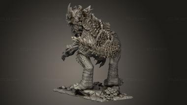 Figurines heroes, monsters and demons (FERAL CARNOSAUR, STKM_13108) 3D models for cnc