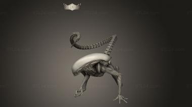 Figurines heroes, monsters and demons (Dog Alien Cling Xenomorph Canopy, STKM_13114) 3D models for cnc