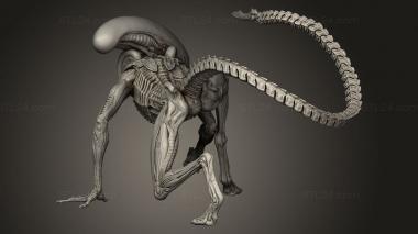 Figurines heroes, monsters and demons (Dog Alien Cling Xenomorph Canopy, STKM_13114) 3D models for cnc