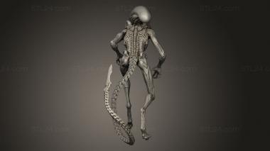 Figurines heroes, monsters and demons (Dog Alien Walking canopy, STKM_13115) 3D models for cnc