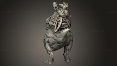 Figurines heroes, monsters and demons (Goblin Hound Riders Rider, STKM_13119) 3D models for cnc