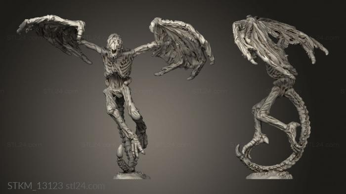 Figurines heroes, monsters and demons (winged terror, STKM_13123) 3D models for cnc