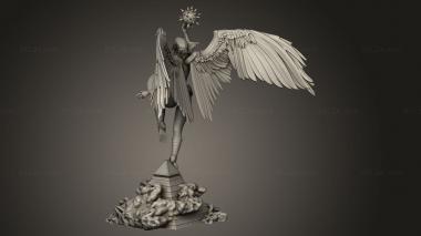 Figurines heroes, monsters and demons (Hawkgirl, STKM_13130) 3D models for cnc