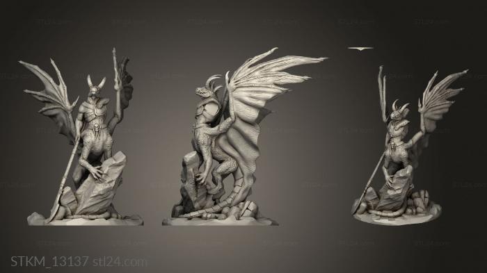 Figurines heroes, monsters and demons (Dragontaur, STKM_13137) 3D models for cnc