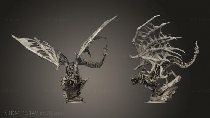 Figurines heroes, monsters and demons (Dracolich Mounted unmounted, STKM_13149) 3D models for cnc