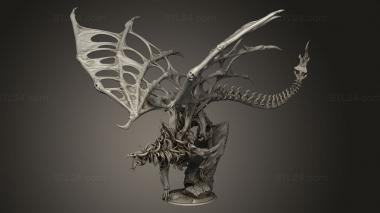 Figurines heroes, monsters and demons (Dracolich Mounted unmounted, STKM_13149) 3D models for cnc