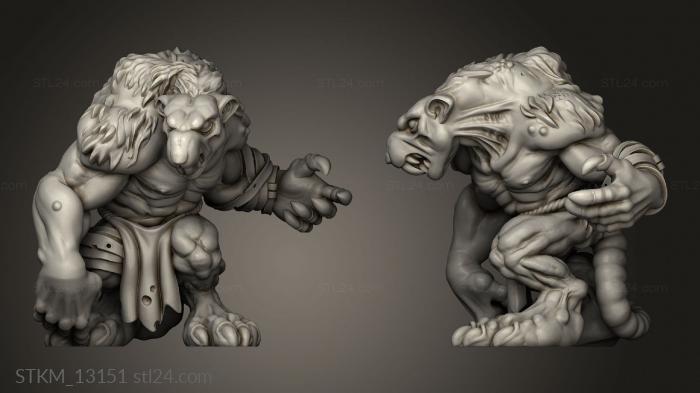 Figurines heroes, monsters and demons (Skavens Rat Ogres, STKM_13151) 3D models for cnc