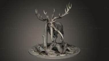 Figurines heroes, monsters and demons (Draco Eldritch Century Hellstag and Horrid Deer monsters mon hell stag ec, STKM_13152) 3D models for cnc